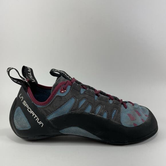 La Sportiva Tarantulace Climbing Shoes Mens Size 8.5 Blue Purple Lace Up
